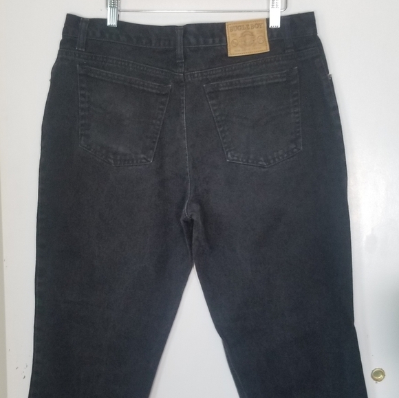 Vintage 90s Black Bugle Boy Jeans 36×29 Skate Goth Men - Picture 8 of 9